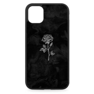 BLACK Rose Sketch Phone Case